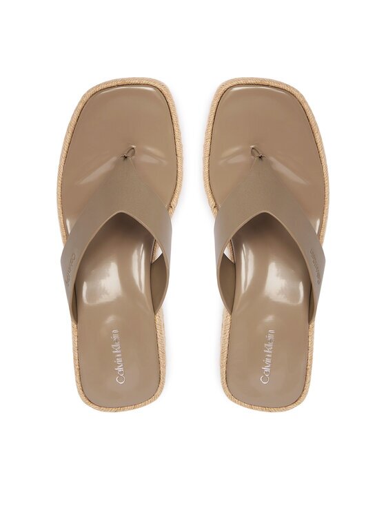 Calvin Klein Джапанки Block Heel Espa 50 Thong Lth HW0HW02902