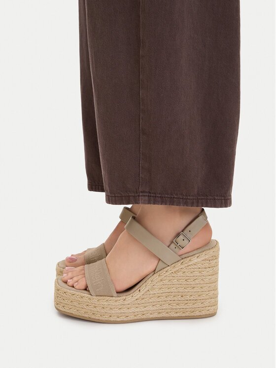 Calvin Klein Еспадрили Wedge Espad 70 Webbing Lth HW0HW02901