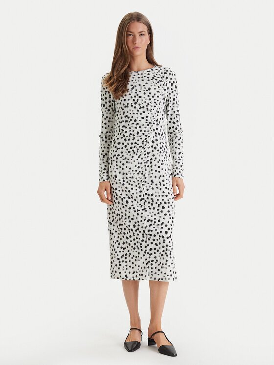 Calvin Klein Ежедневна рокля LV044E212G Екрю Slim Fit