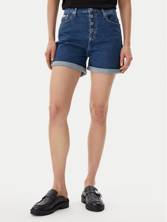 Calvin Klein Jeans Дънкови шорти J20J225512 Mom Fit