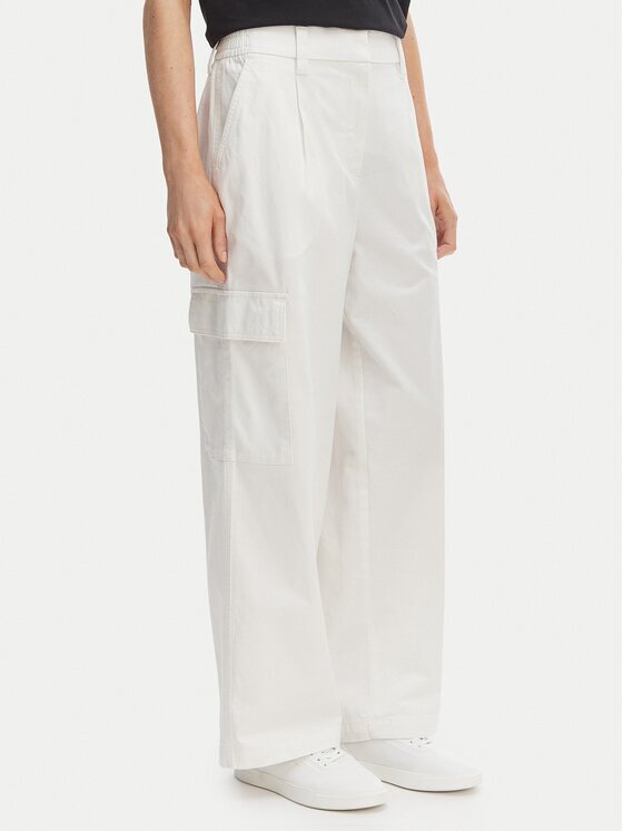 Calvin Klein Jeans Карго панталони LV047F623G Екрю Relaxed Fit