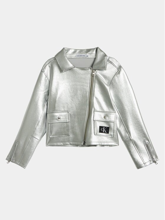 Calvin Klein Jeans Кожено тип рокерско яке Perfecto IG0IG02307 Regular Fit