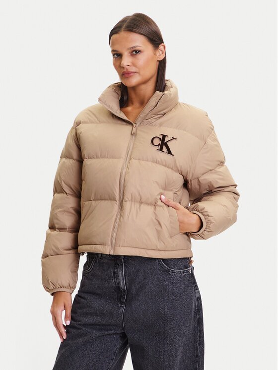 Calvin Klein Jeans Пухено яке Graphic Logo LV047D503G Regular Fit