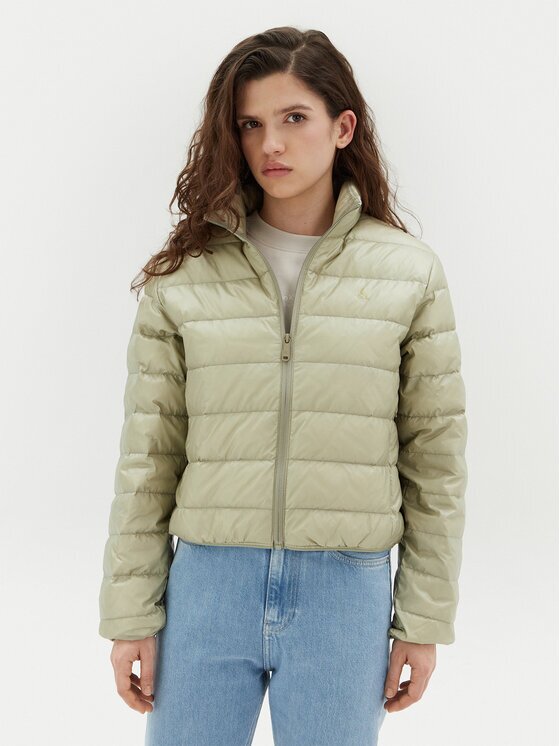 Calvin Klein Jeans Пухено яке J20J224698 Екрю Regular Fit