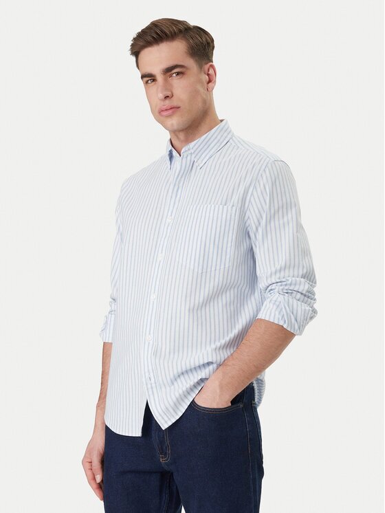 Calvin Klein Jeans Риза LV04RF100G Светлосиньо Regular Fit