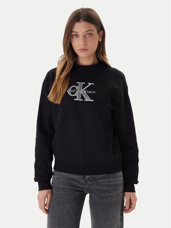 Calvin Klein Jeans Суитшърт Foil Monologo LV047E825G Regular Fit