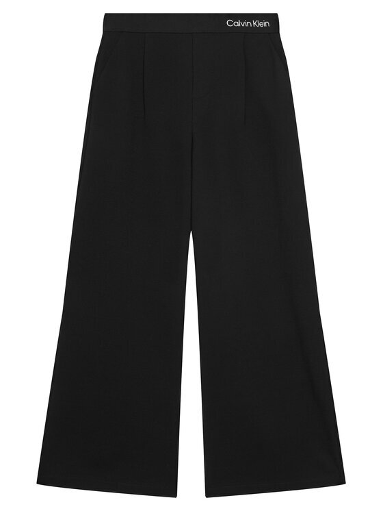 Calvin Klein Jeans Текстилни панталони Logo Tape IG0IG03091 Wide Leg