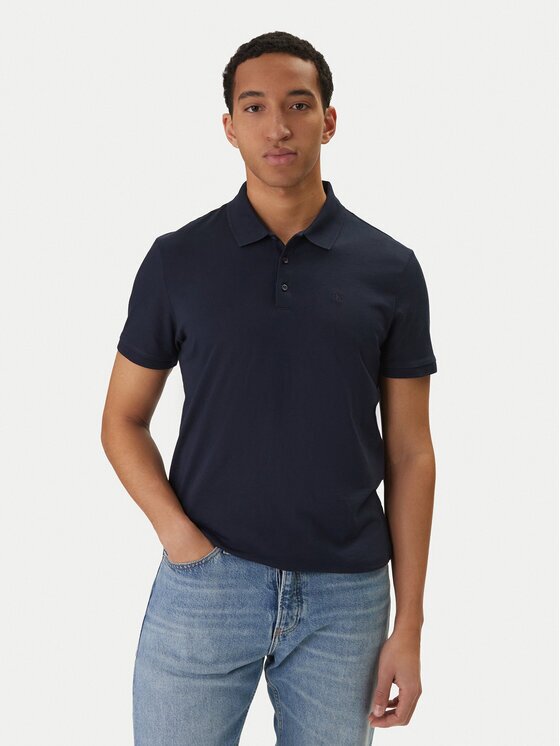 Calvin Klein Jeans Тениска с яка и копчета Classic Monogram LV04RD255G Regular Fit