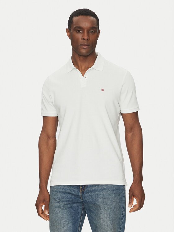 Calvin Klein Jeans Тениска с яка и копчета LV040EM269 Regular Fit