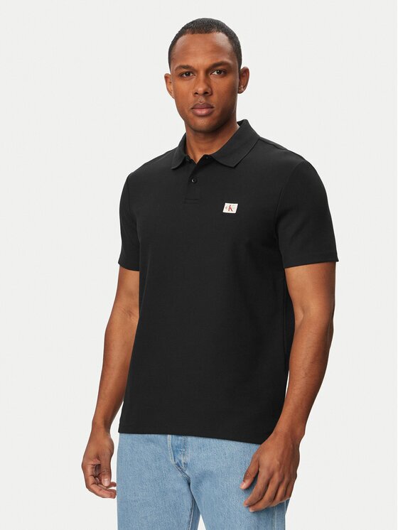 Calvin Klein Jeans Тениска с яка и копчета LV04RG217G Regular Fit