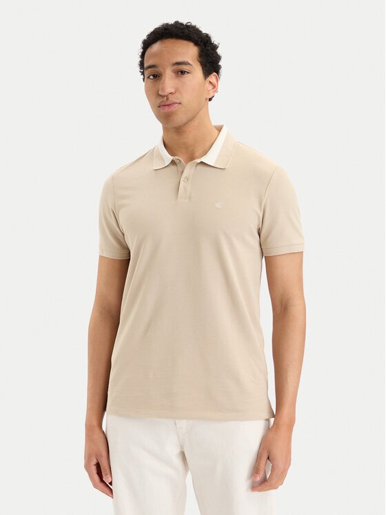 Calvin Klein Jeans Тениска с яка и копчета LV04RG234G Regular Fit