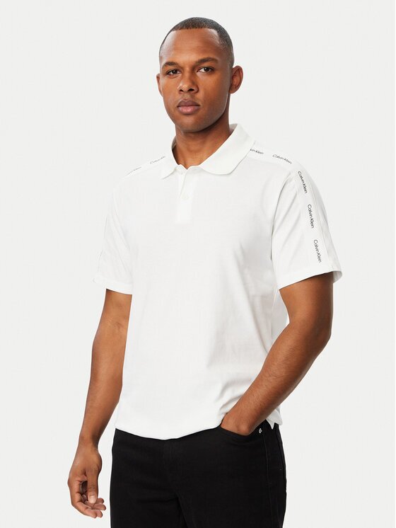 Calvin Klein Jeans Тениска с яка и копчета LV04RH202G Regular Fit