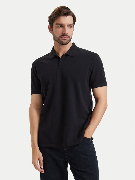 Calvin Klein Jeans Тениска с яка и копчета LV04RH204G Regular Fit