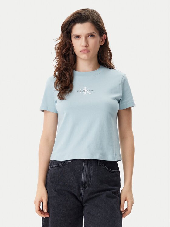 Calvin Klein Jeans Тишърт Baby Tee J20J223113 Slim Fit