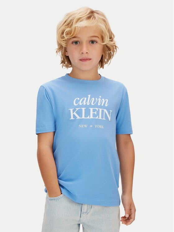 Calvin Klein Jeans Тишърт LVCKSJA07B Светлосиньо Regular Fit