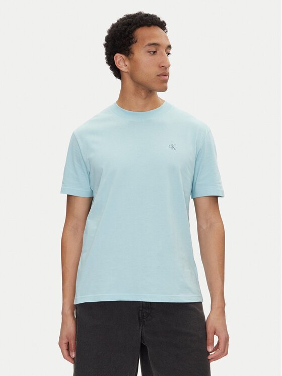 Calvin Klein Jeans Тишърт Painted J30J327523 Светлосиньо Regular Fit