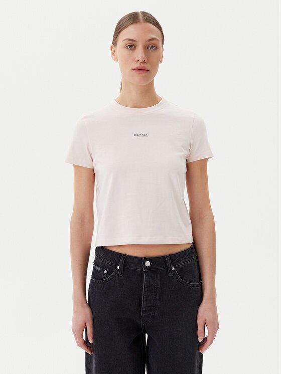Calvin Klein Jeans Тишърт Placed Institutional J20J225524 Slim Fit