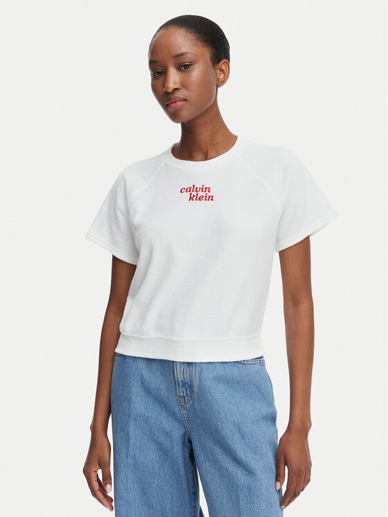 Calvin Klein Jeans Тишърт TOWEL LV047G287G Cropped Fit