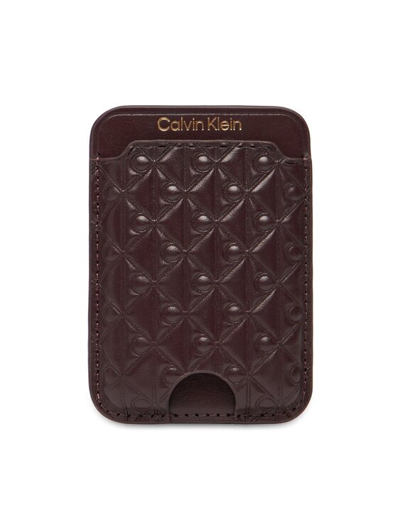 Calvin Klein Калъф за кредитни карти Aop Leather Magnetic Card Case LV04F1100G