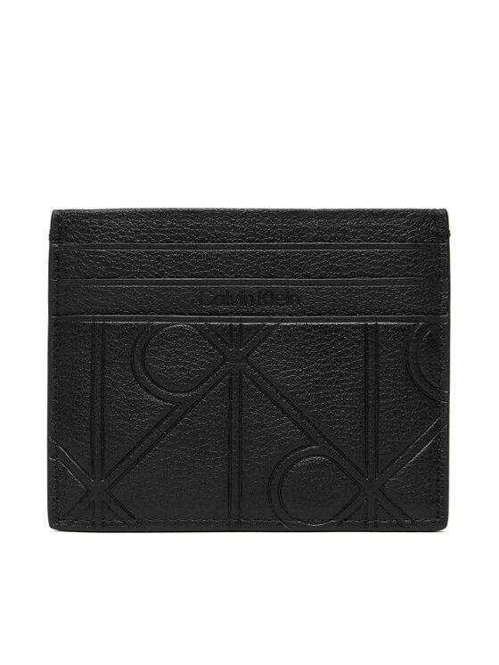 Calvin Klein Калъф за кредитни карти Xl Emblem Aop Emboss Card Case LV04D1174G