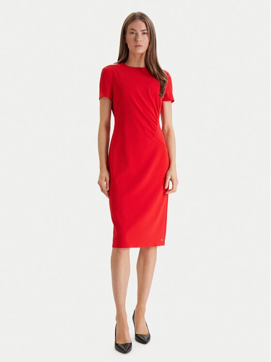 Calvin Klein Коктейлна рокля LV044E048G Slim Fit