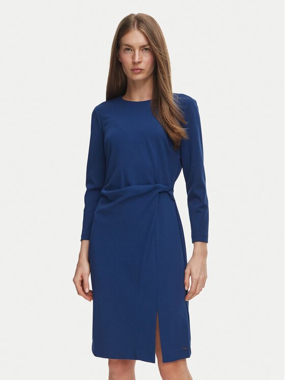 Calvin Klein Коктейлна рокля LV044H004G Slim Fit