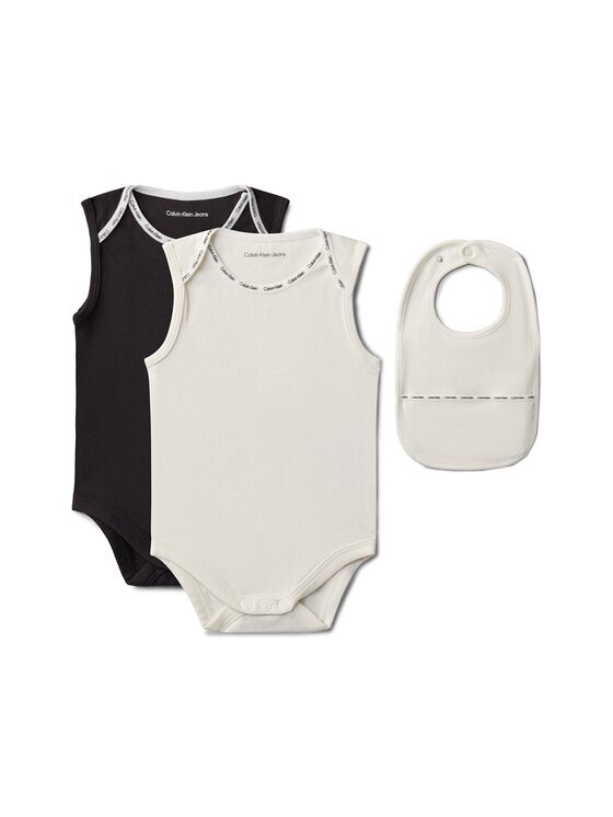 Calvin Klein Комплект тишърт и панталонки LVCKSJN03Y Екрю Regular Fit