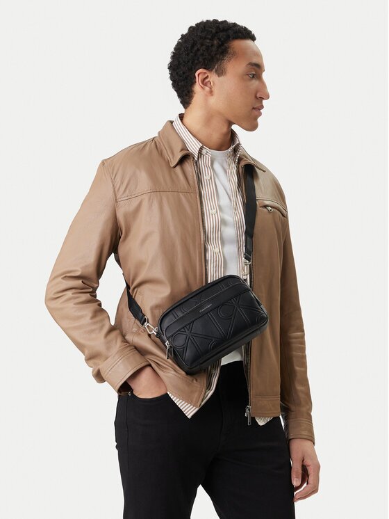 Calvin Klein Мъжка чантичка Emblem Aop Emboss Camera Bag LV04D3330G