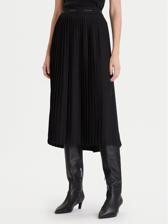 Calvin Klein Плисирана пола LV044D632G Regular Fit