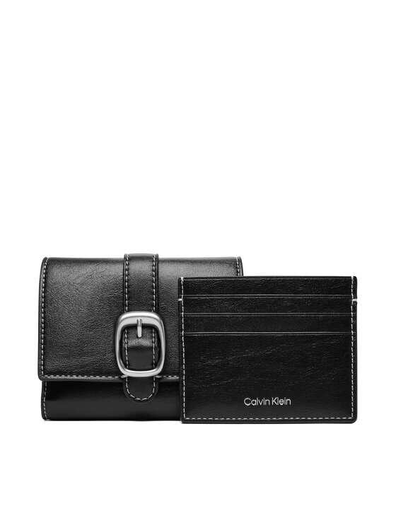 Calvin Klein Портфейл Buckle 2 In 1 Wallet LV04F1168G