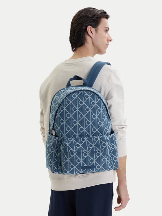 Calvin Klein Раница Emblem Aop Denim Round Backpack LV04D3429G