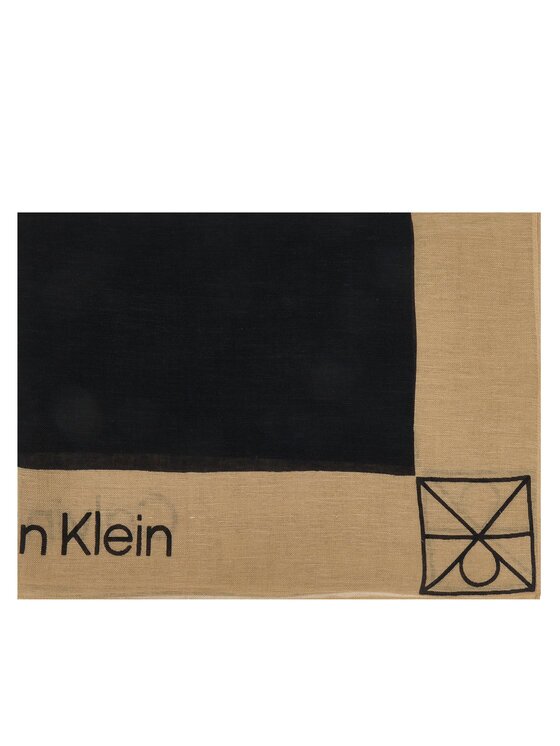 Calvin Klein Шал Linen Blend Emblem Pareo Scarf LV04F9021G