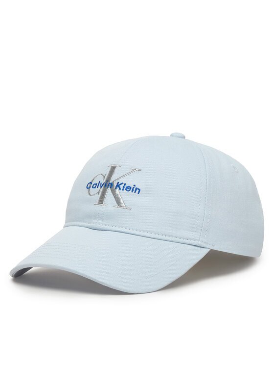 Calvin Klein Шапка с козирка Monologo Embroidery Baseball Hat LV04K5026G Светлосиньо