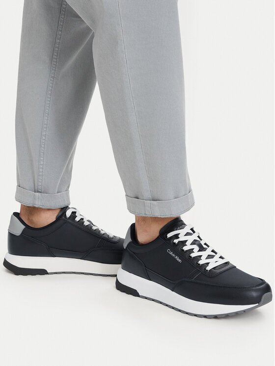 Calvin Klein Сникърси City Runner Laceup Lth Mix HM0HM02214
