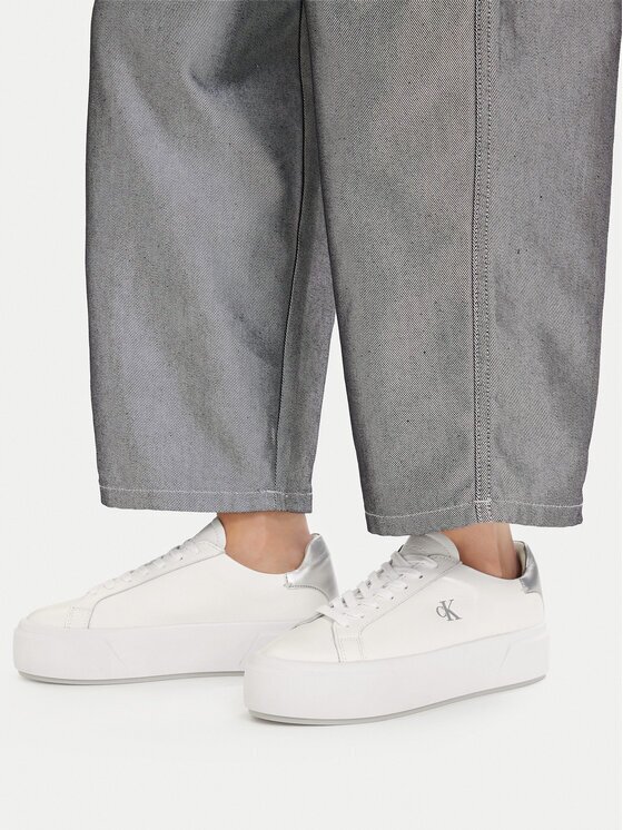 Calvin Klein Сникърси Flatform Lace Up Lth Met YW0YW01929