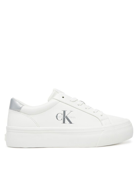 Calvin Klein Сникърси Vulc Flatf Lth Silver Logo Tag YW0YW01877