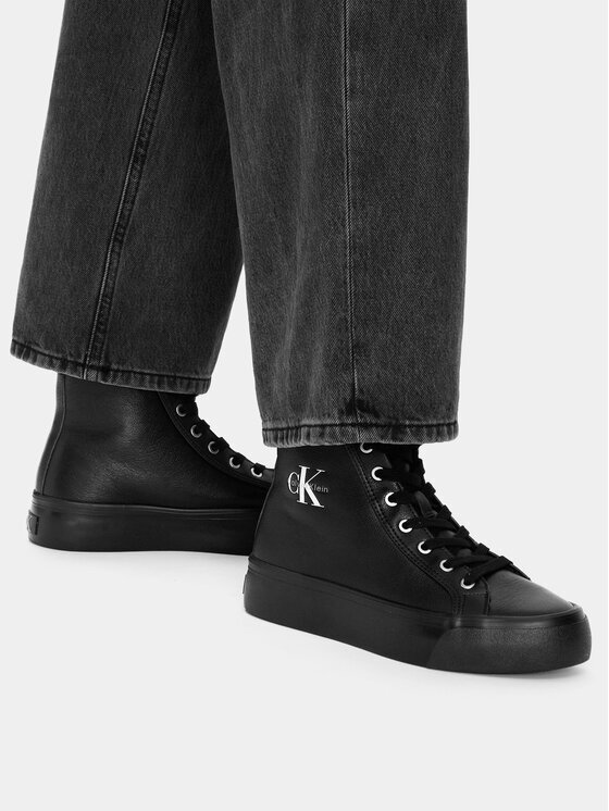 Calvin Klein Сникърси Vulc Flatf Mid Laceup Lth Fur HW0HW03234