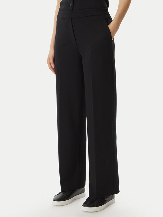 Calvin Klein Текстилни панталони LV044F648G Wide Leg
