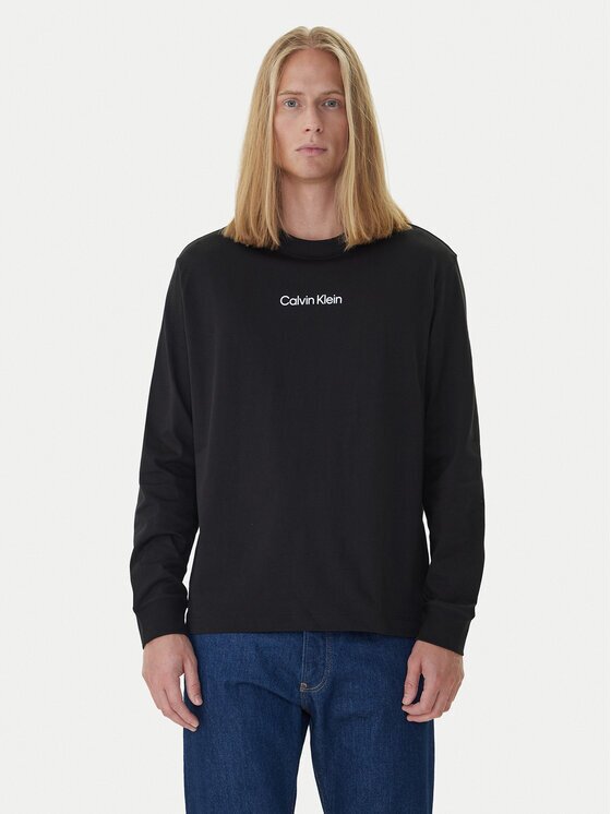 Calvin Klein Тениска с дълъг ръкав Standard Logo LV04LD232G Relaxed Fit