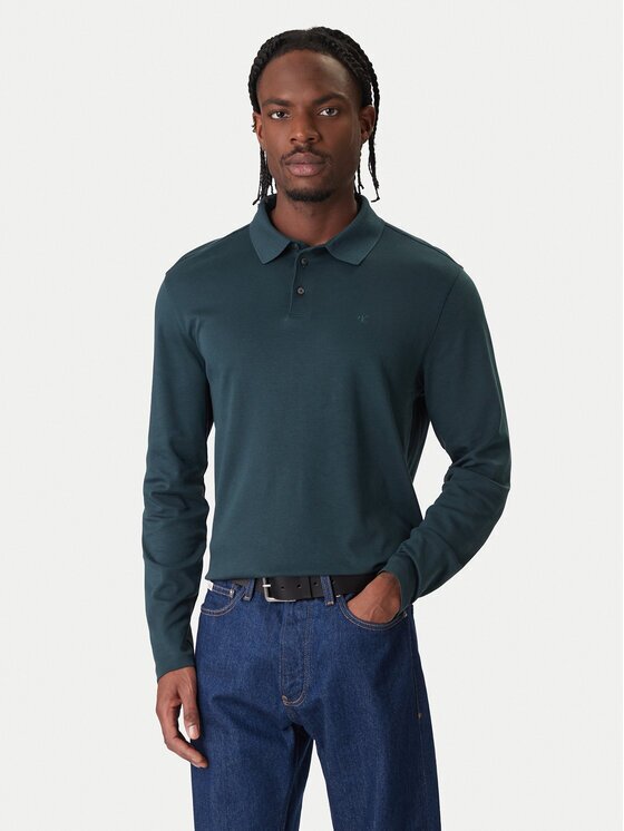 Calvin Klein Тениска с яка и копчета LV040EM909 Regular Fit