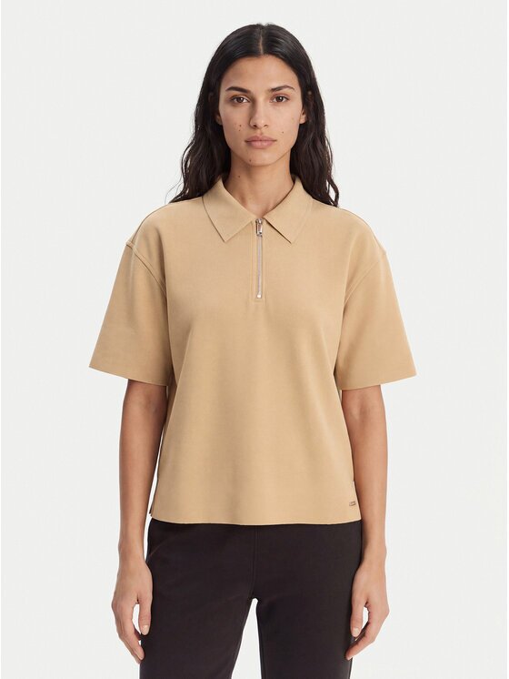 Calvin Klein Тениска с яка и копчета LV044E241G Relaxed Fit