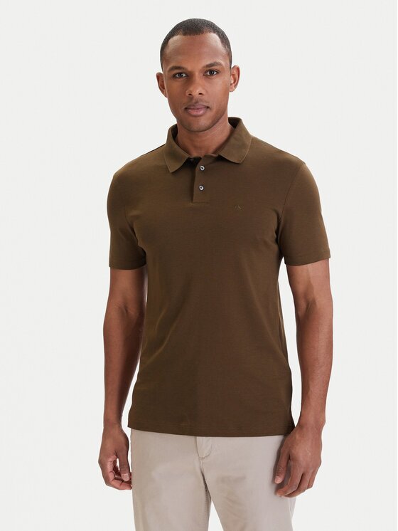 Calvin Klein Тениска с яка и копчета Supima LV04LB276G Regular Fit