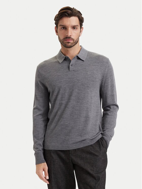 Calvin Klein Тениска с яка и копчета LV04LD319G Regular Fit