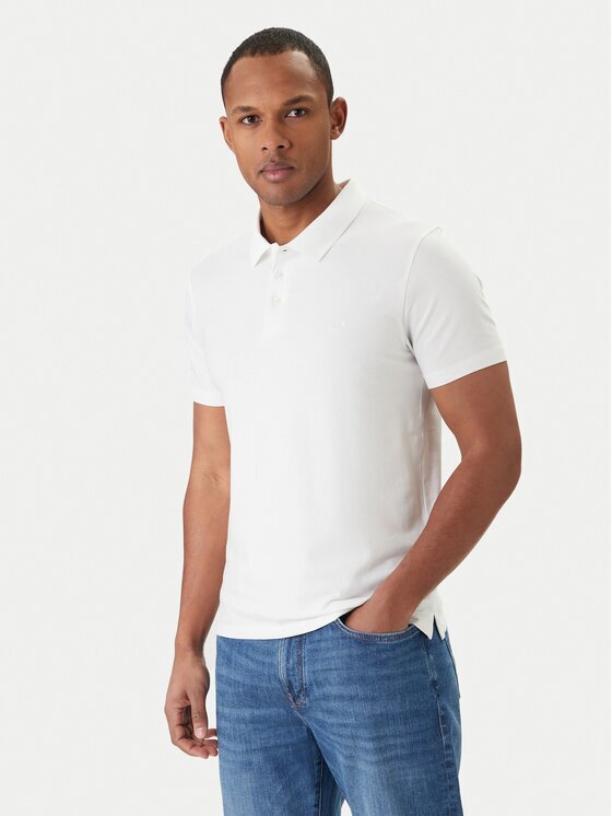Calvin Klein Тениска с яка и копчета LV04LF200G Slim Fit
