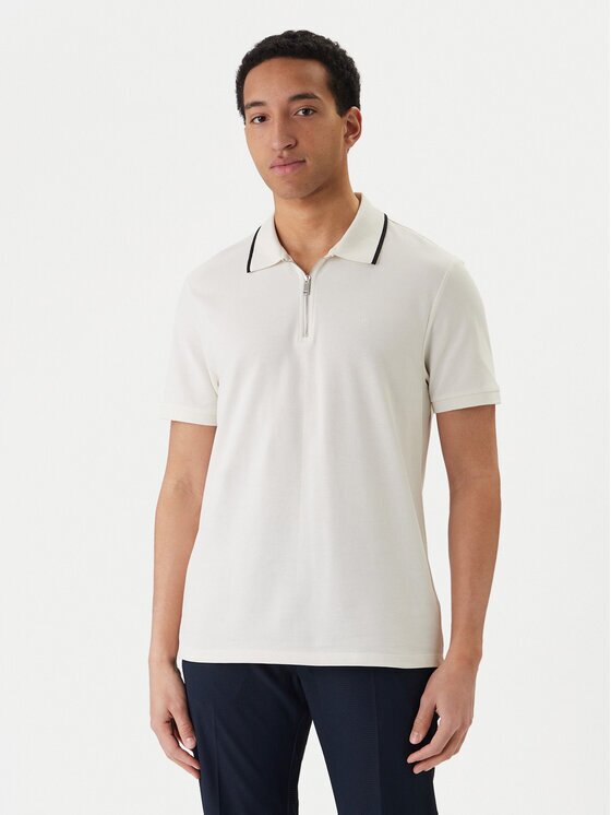 Calvin Klein Тениска с яка и копчета LV04LF214G Regular Fit