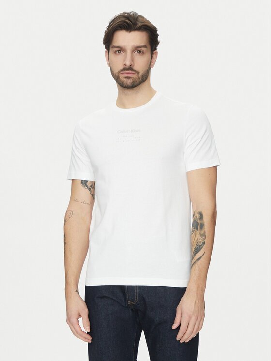 Calvin Klein Тишърт Editorial Logo K10K114172 Regular Fit