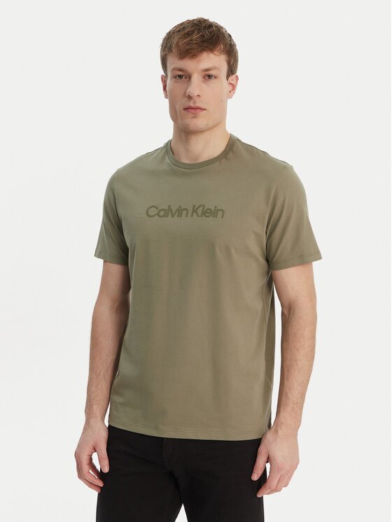 Calvin Klein Тишърт LV04LF810G Екрю Regular Fit
