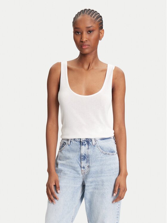 Calvin Klein топ LV044C345G Екрю Regular Fit