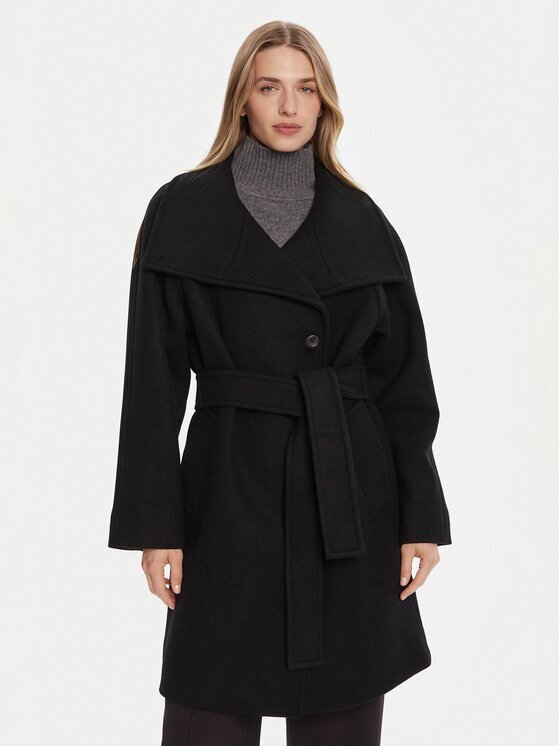 Calvin Klein Вълнено палто LV044D557G Regular Fit