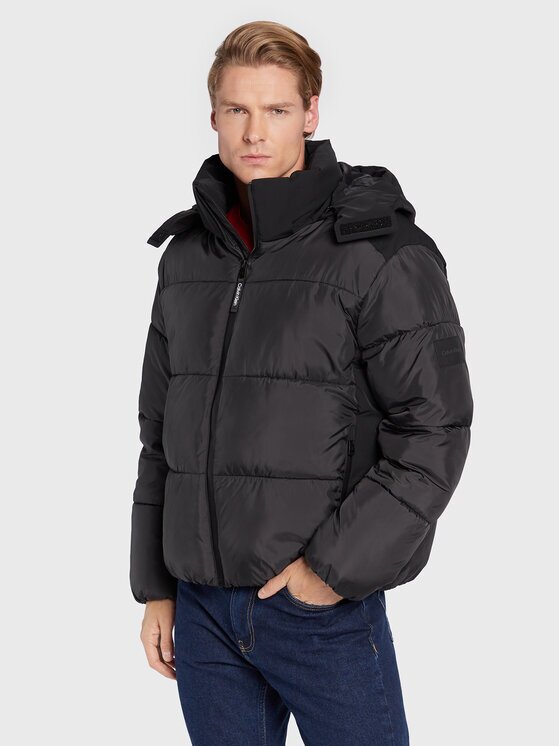 Calvin Klein Зимно яке Mix Media Quilt K10K110329 Regular Fit